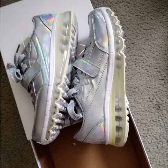 YRU dolls kill aire silver platform sneakers Space Alien Shoe Chain Charm 8 New - Picture 8 of 16